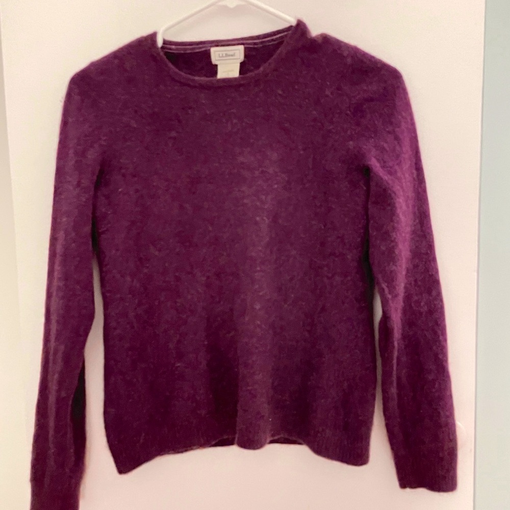 Plum L.L. Bean cashmere sweater